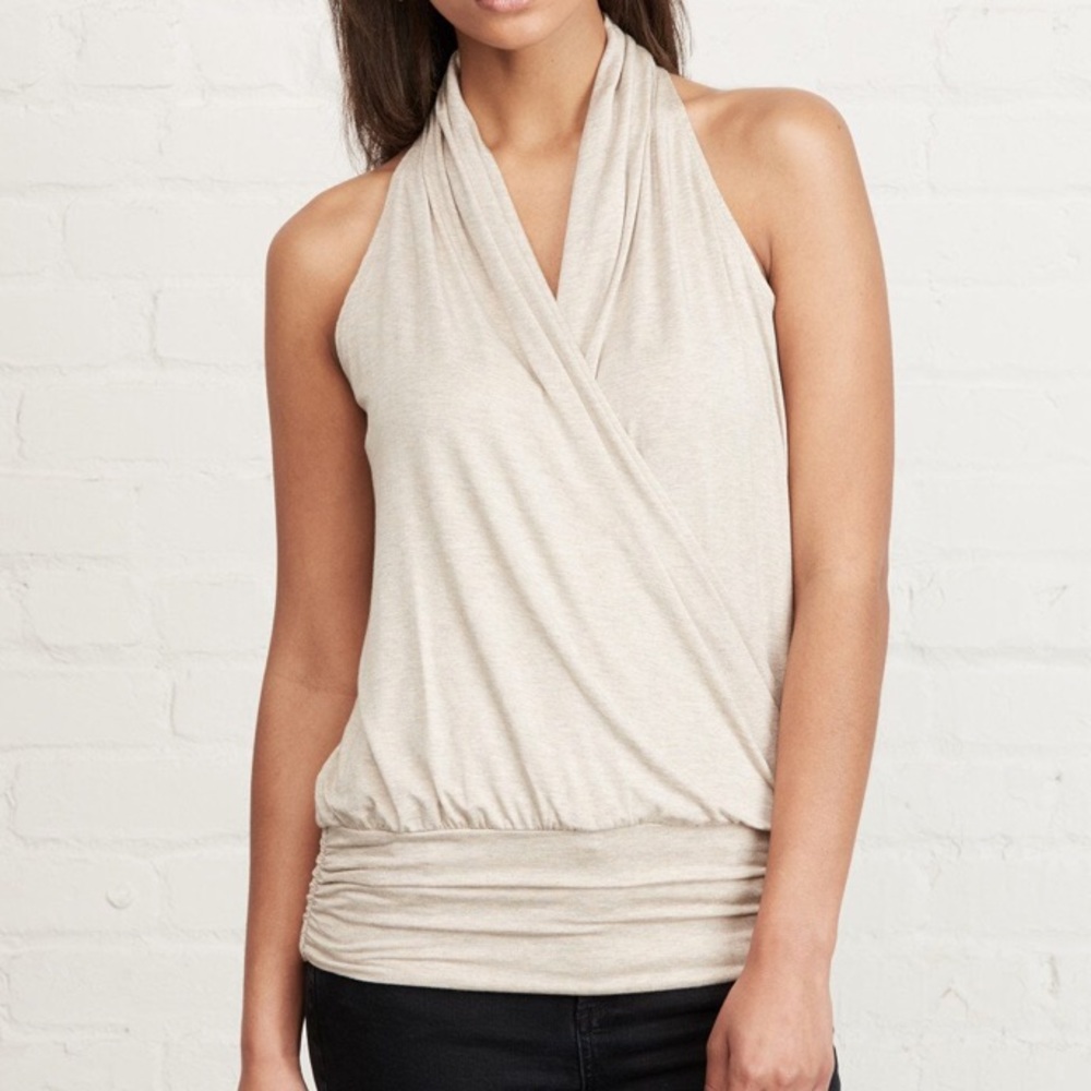 Amour Vert Agnes Halter, ivory with pink top sz M